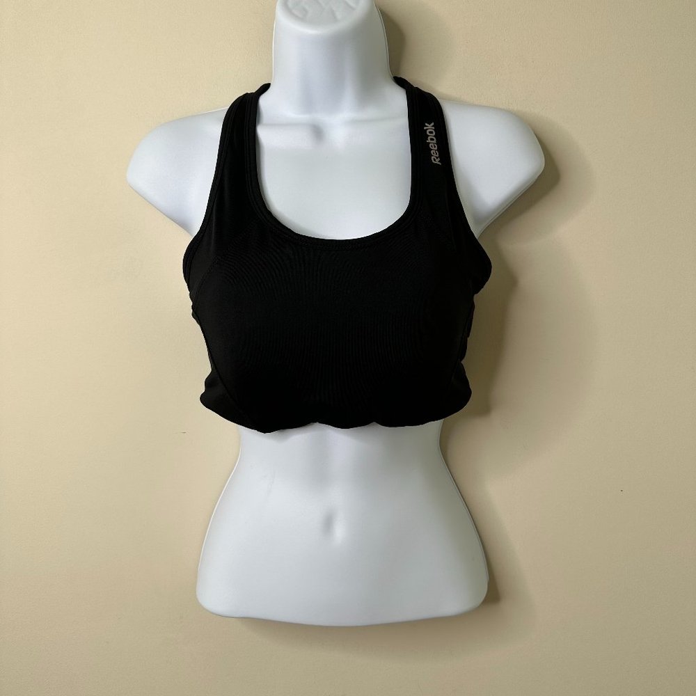 Reebok Black Racerback Sports Bra Women's Medium